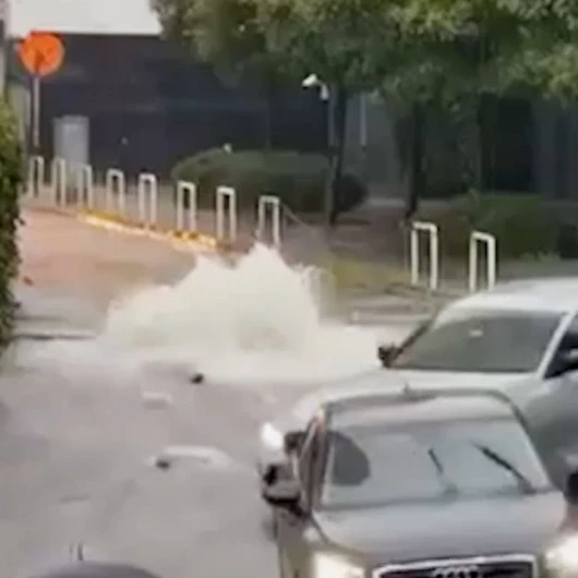 Şişli’de Sağanak Rögarı Taşırdı: Sular Böyle Fışkırdı